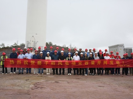 喜报！ng电子游戏公司广西全州和磨子岭共13万千瓦风电项目实现全容量并网发电